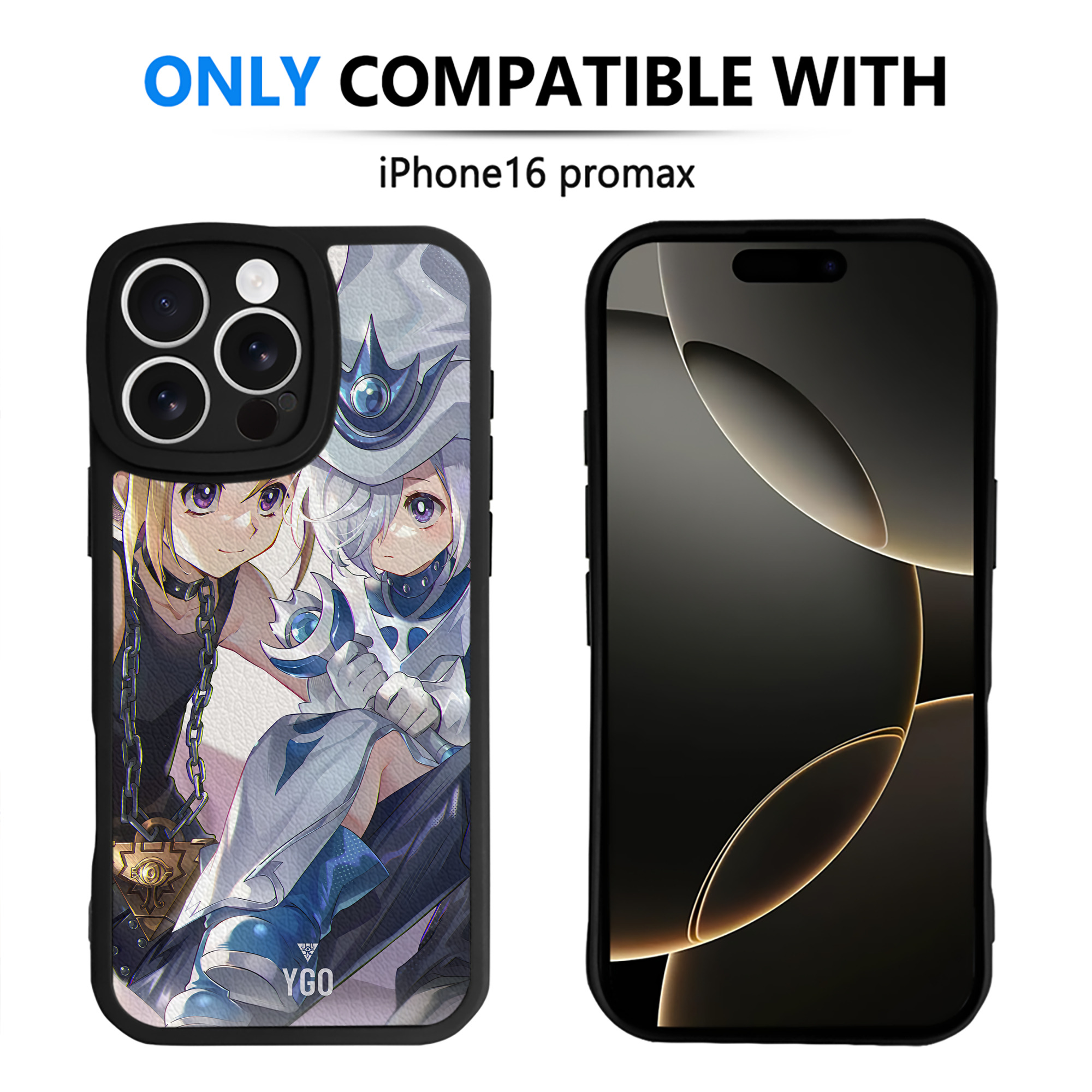 （画像用） 遊☆戯☆王 Yu-Gi-Oh! 【iPhone 16シリーズ対応】シリコンスマホケース（レザー調） 材質：シリコン